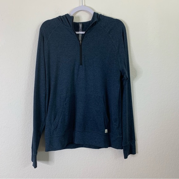 Vuori Other - Vuori Mens blue Ponto performance 1/4 zip up hoodie M V244